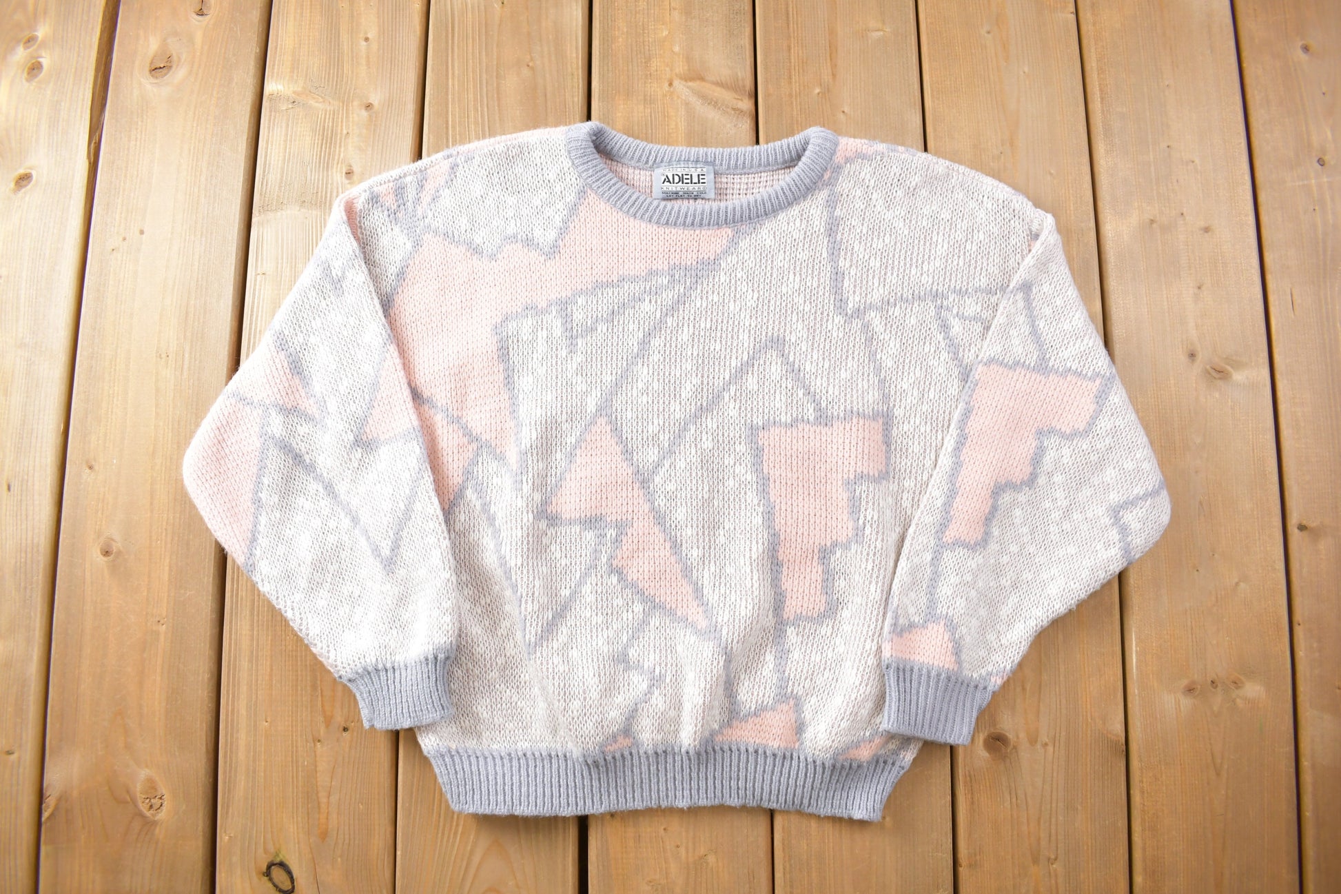 Vintage 1980s Adele Knitted Crewneck Sweater