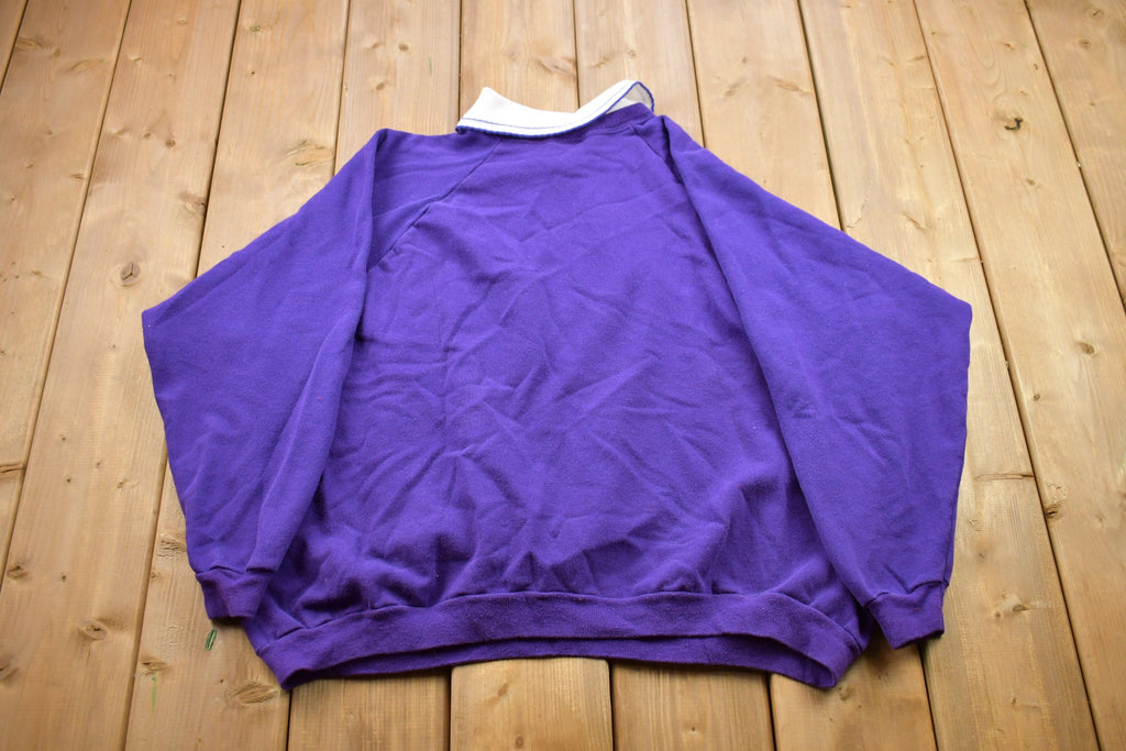 Vintage 1990s Morning Sun Floral Collared Sweater