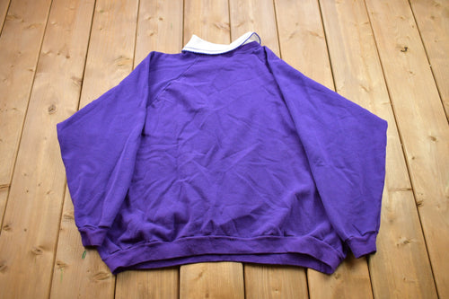 Vintage 1990s Morning Sun Floral Collared Sweater