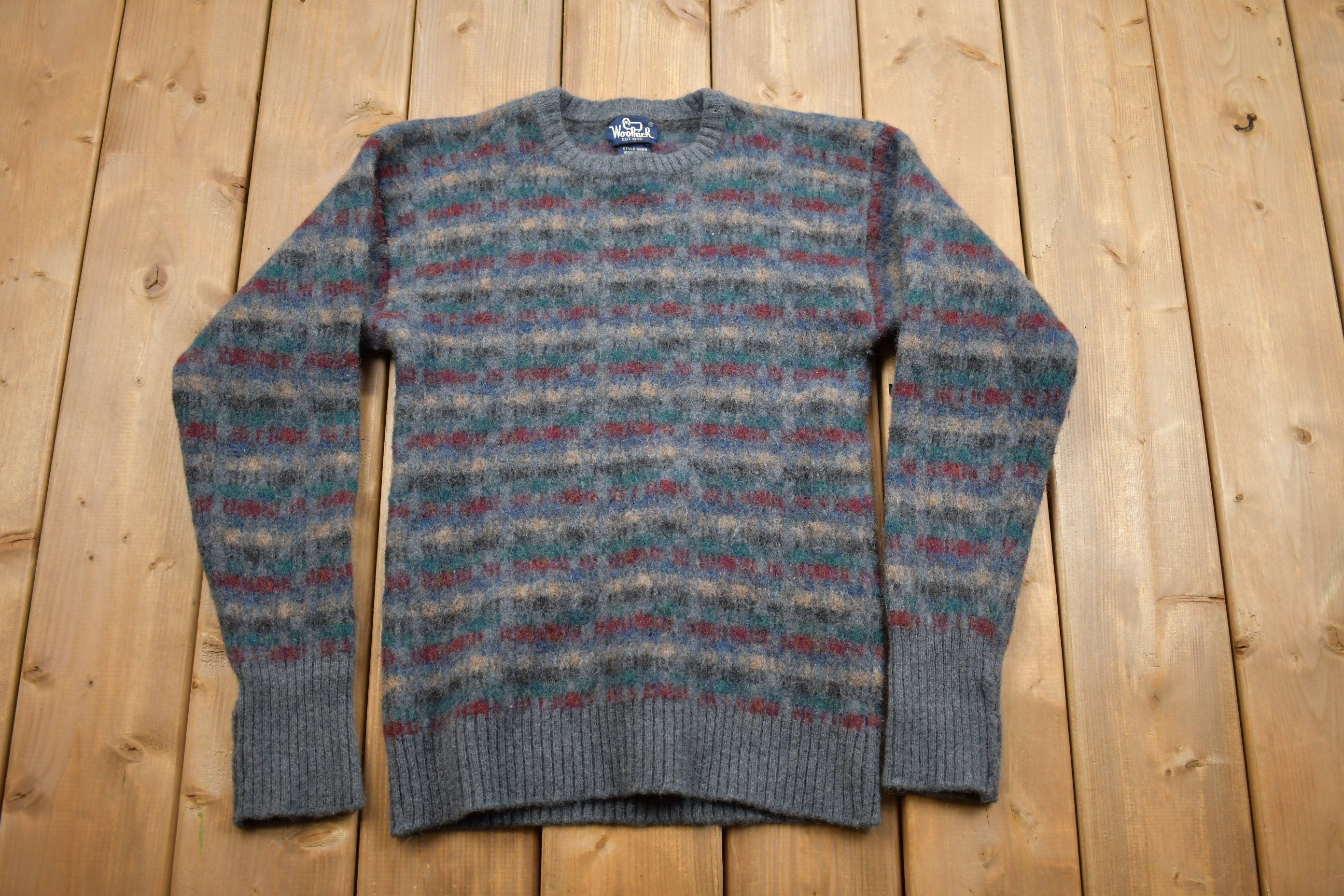 Vintage 1990s Woolrich Made In Ireland Knitted Wool Sweater