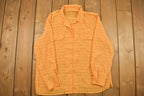 Vintage 1990s Orange Checkered Button Up Shirt