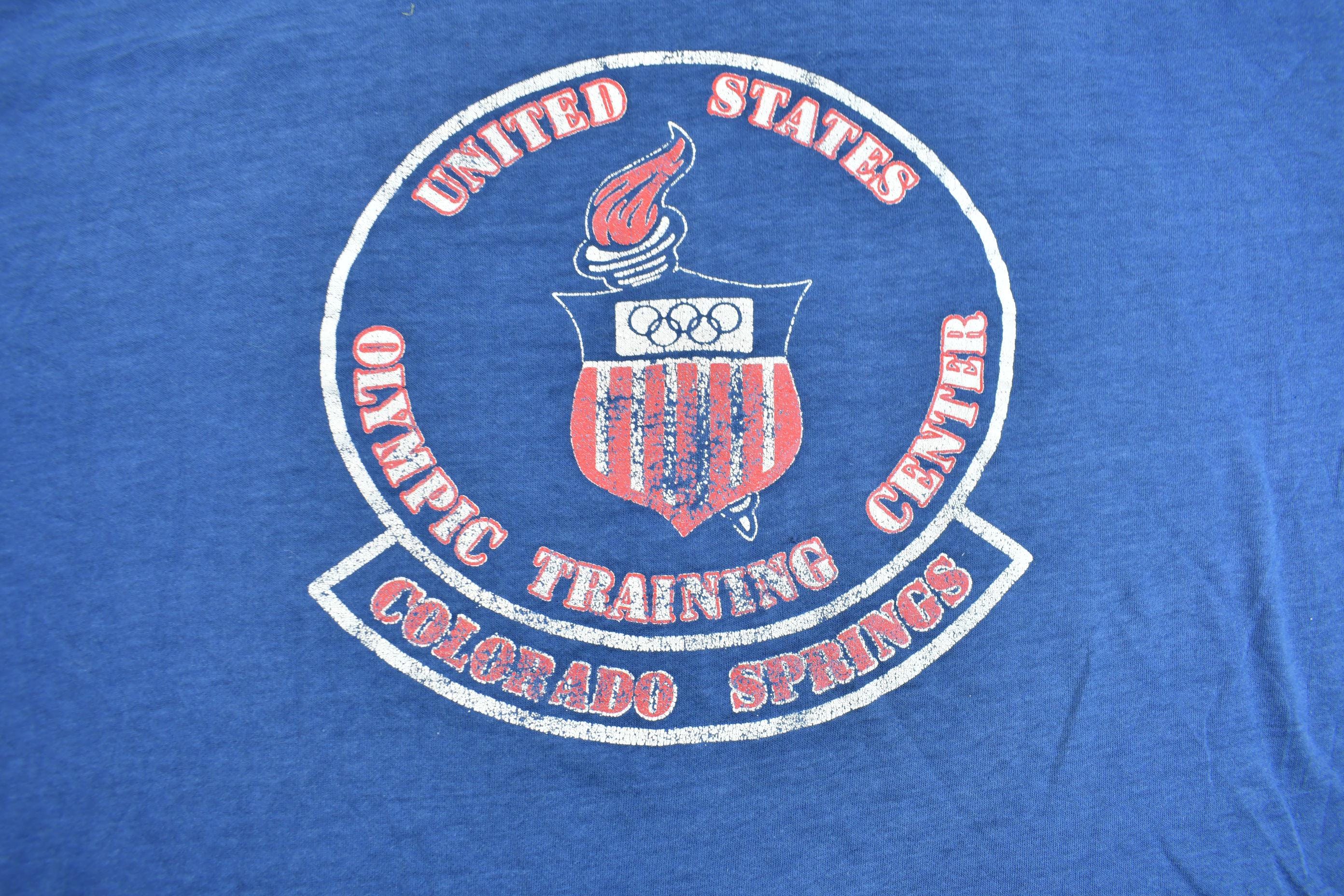 Vintage 1970s United States Olympic Training Center Colorado Springs Graphic T-Shirt