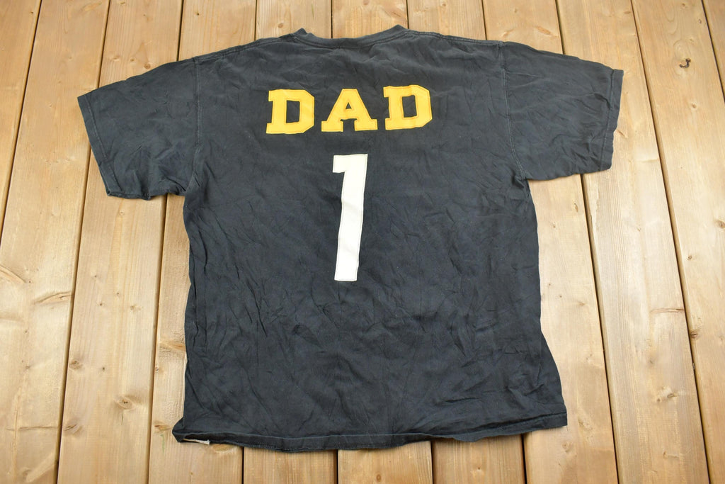 Vintage 1990s Pittsburgh Steelers #1 Dad NFL Graphic T-Shirt