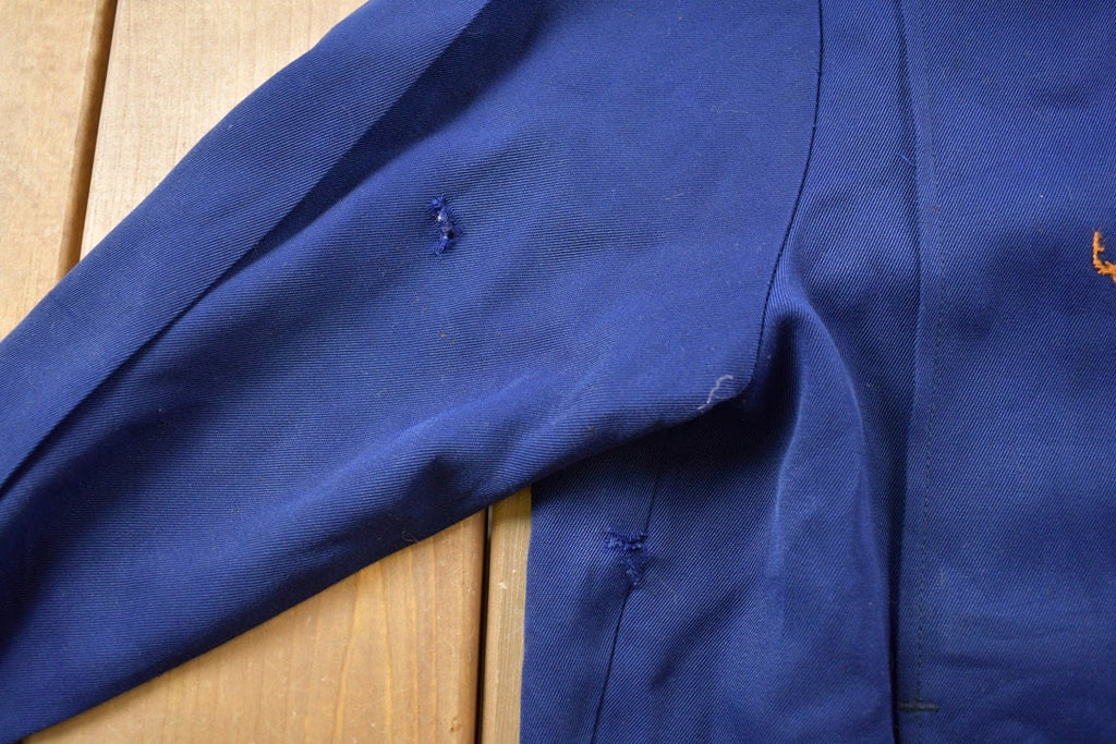 Vintage 1970s Unilog Embrodiered Gulf Zip Up Light Jacket