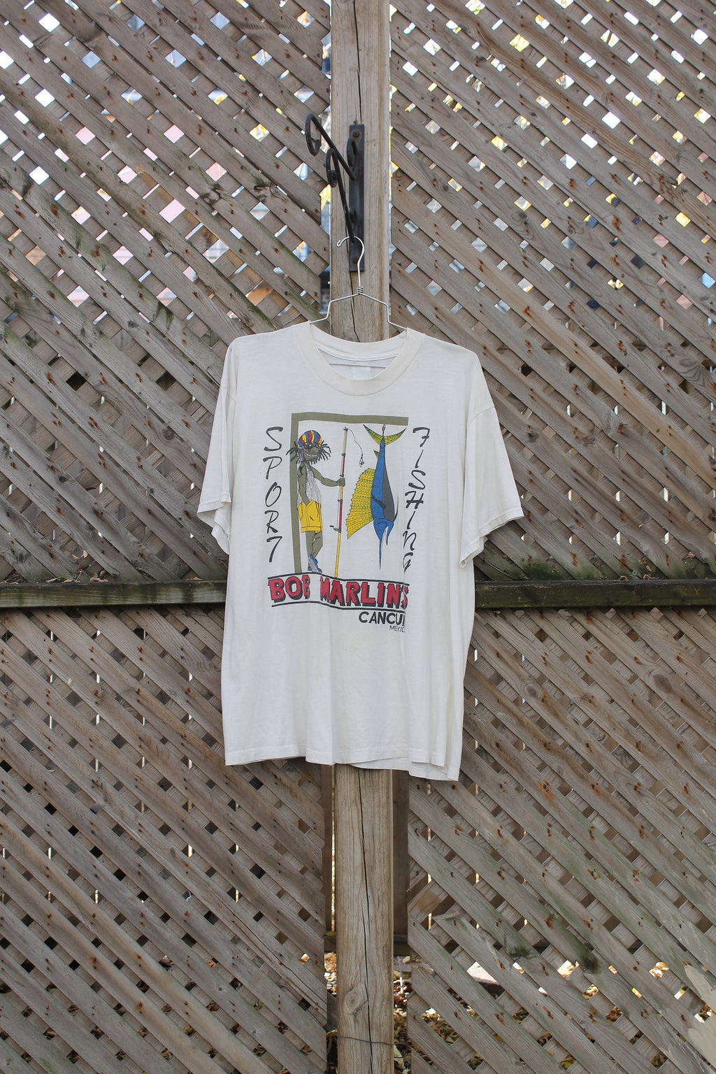 Vintage 1990s Bob Marlin's Sport Fishing Cancun Mexico T Shirt