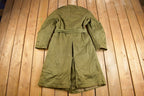 Vintage 1950s Military Overcoat With Liner