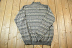 Vintage 1990s TSR Knit Abstract Pattern Collared Crewneck Sweater