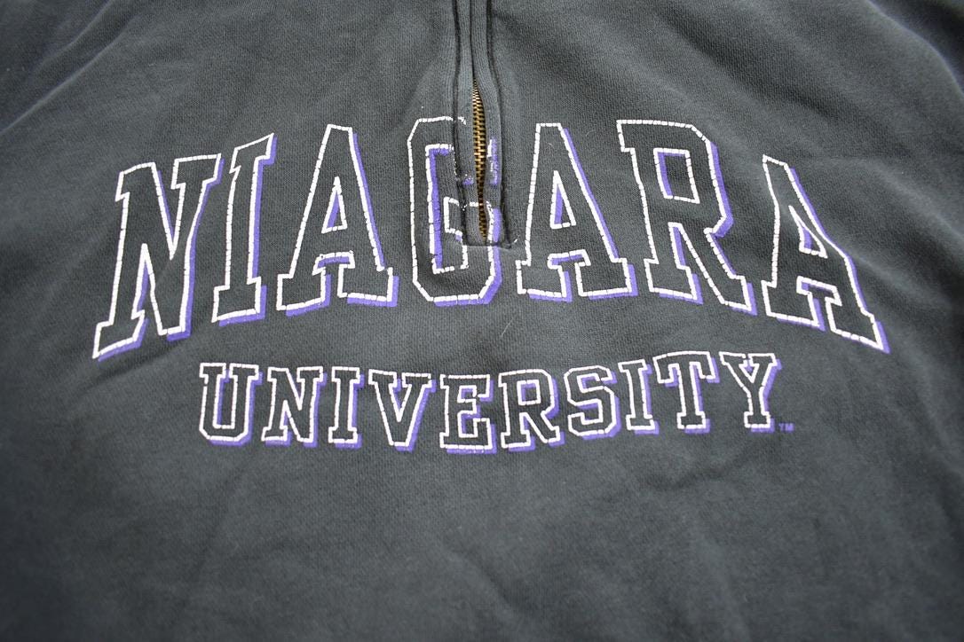 Vintage 1990s Niagara University Jansport Zip Up Sweater