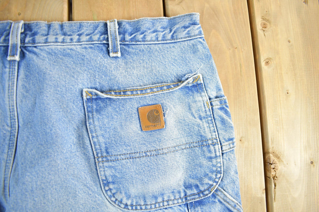 Vintage 1990s Carhartt Distressed Lined Denim Work Jeans Men's 39 x 28