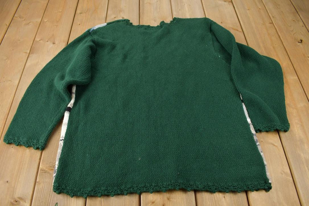 Vintage 1990s Stefano Basics Christmas Theme Knit Crewneck Sweater