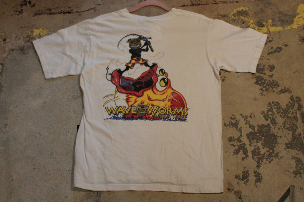 Vintage 1990s Wave Worms Tiki Bait T-Shirt