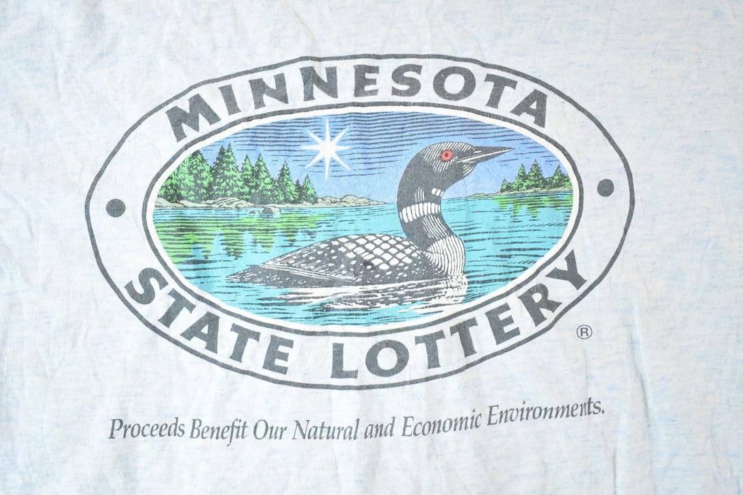 Vintage 1990s Minnesota State Lottery Souvenir T-Shirt Mens L