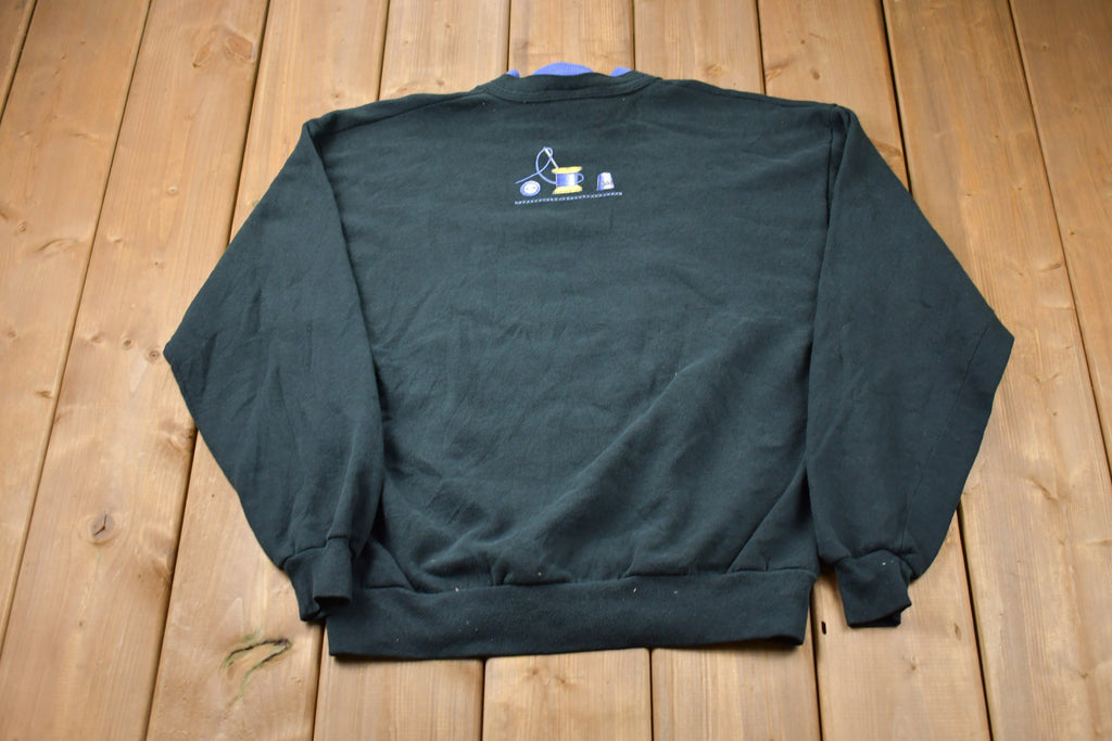 Vintage 1990s I Love To Sew Made In USA Graphic Crewneck Sweatshirt