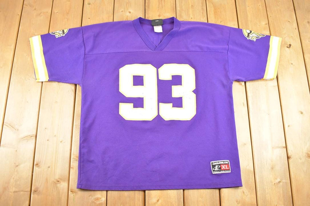 Vintage 1990's Minnesota Vikings John Randle NFL Jersey Shirt Men's XL / Football Fan Apparel / 1990s Sportswear / Single Stitch Tee