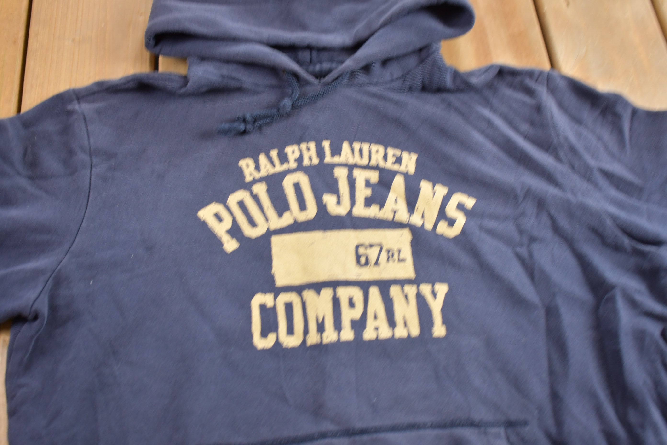 Vintage 1990s Polo Jeans Ralph Lauren Embroidered Hoodie