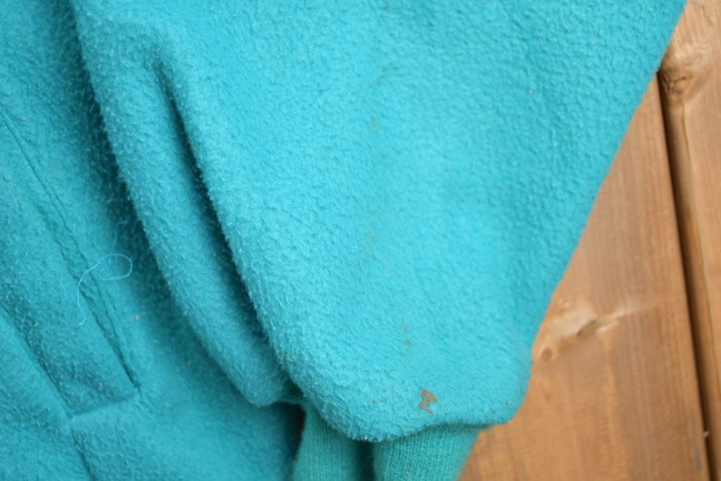 Vintage 1990s Cabin Creek Turquoise Fleece Sweater