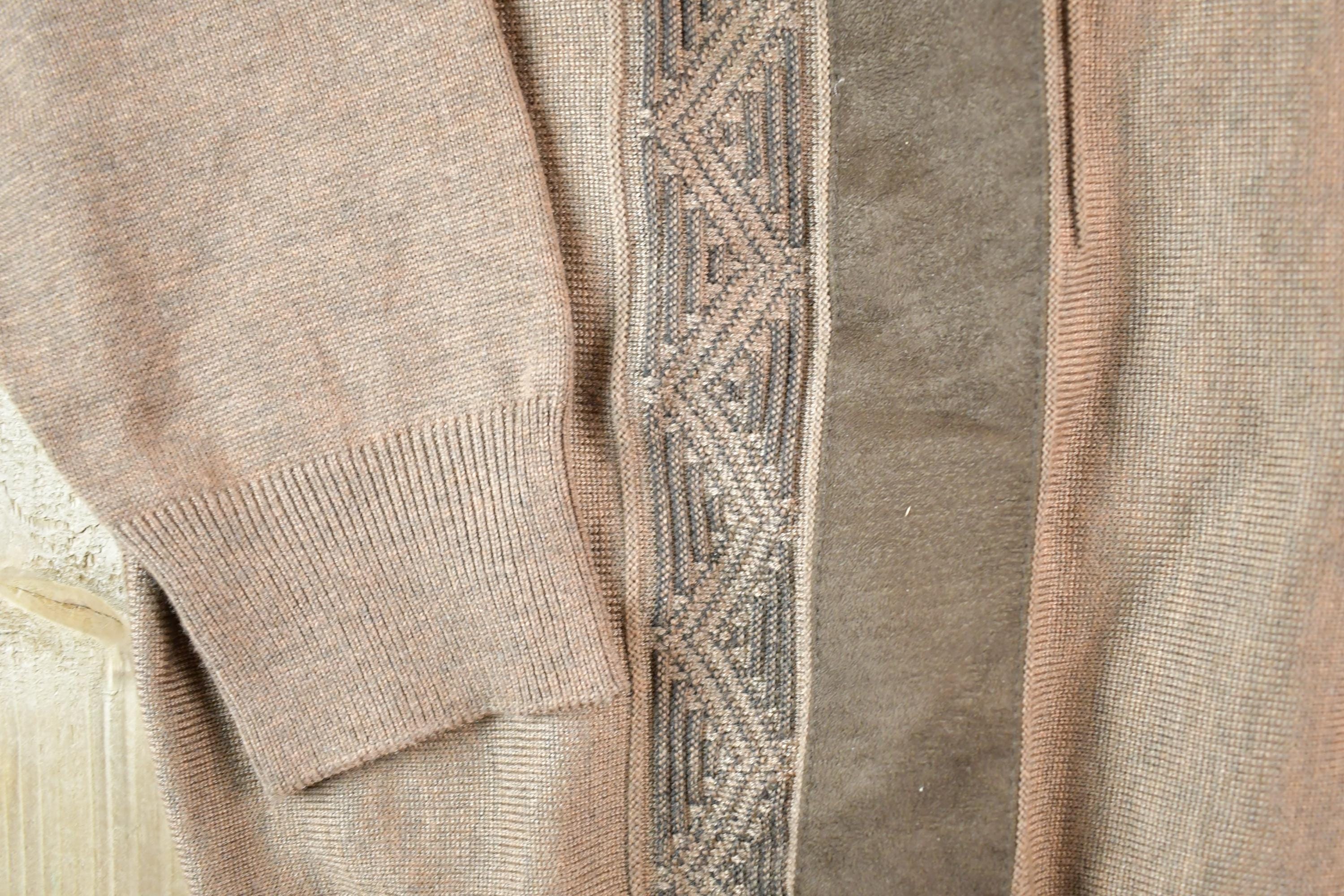 Vintage 1990s Sergio Louis Italy Knit Abstract Pattern Crewneck Sweater Mens L