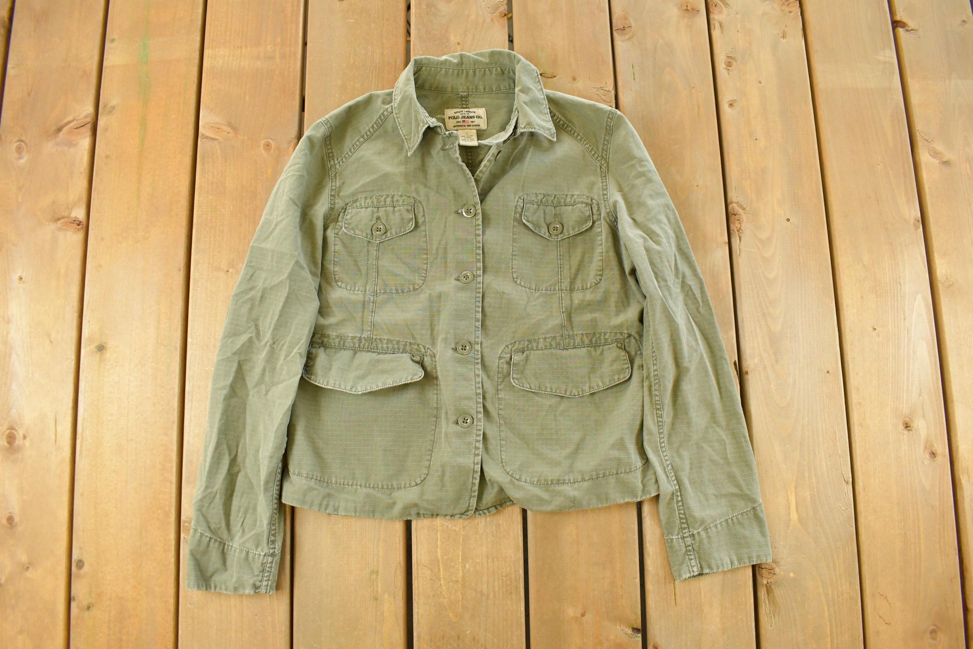 Vintage 1990s Polo Jeans Co Ralph Lauren Button Up Shirt Women's Medium