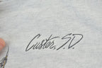 Vintage 1990s Buffalo Soldiers AOP Custer SD Souvenir Single Stitch Graphic Print T-Shirt