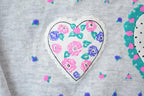 Vintage 1990s Cute Heart Theme V Neck Sweater