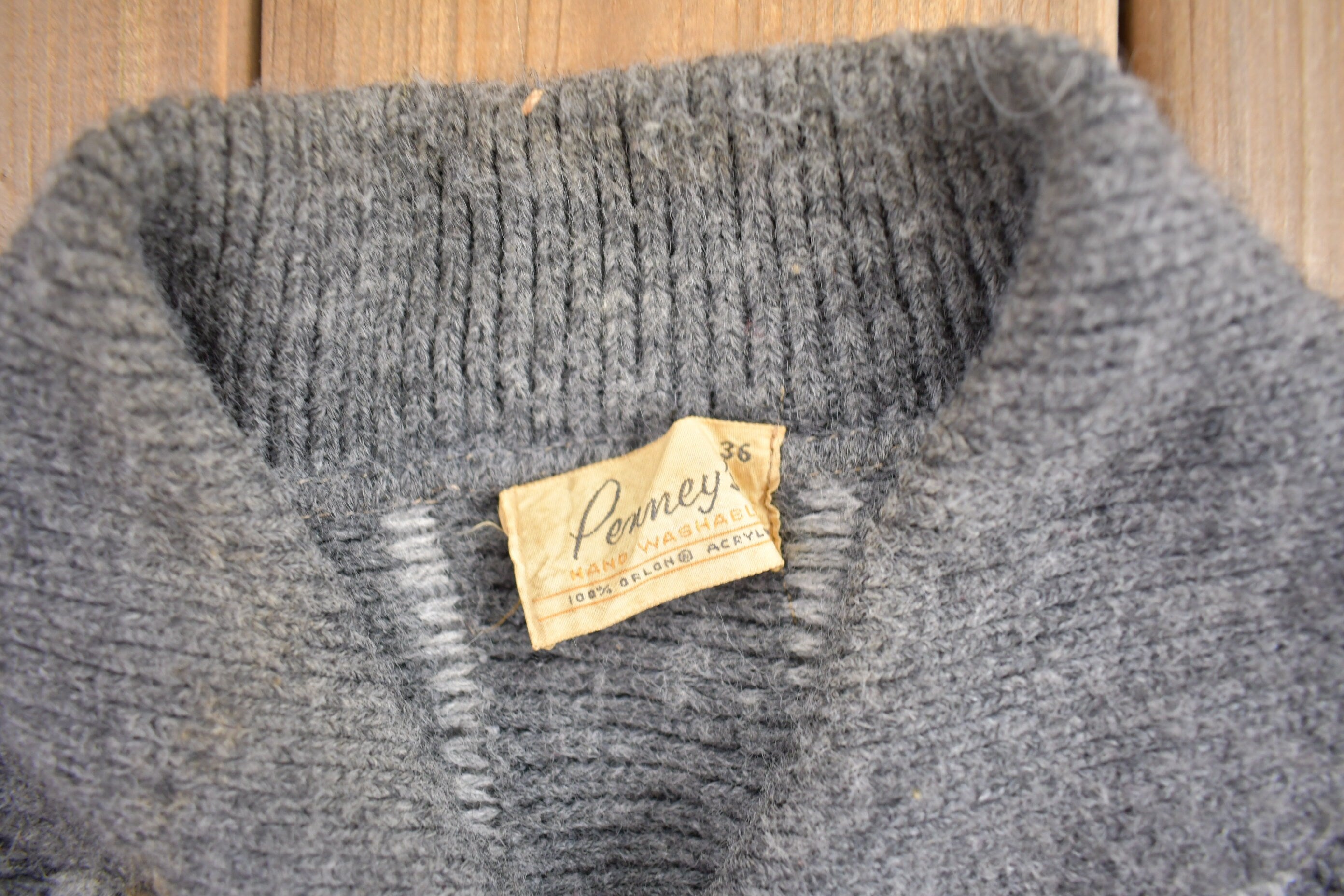 Vintage 1970s Penney's Knit Button Up Sweater