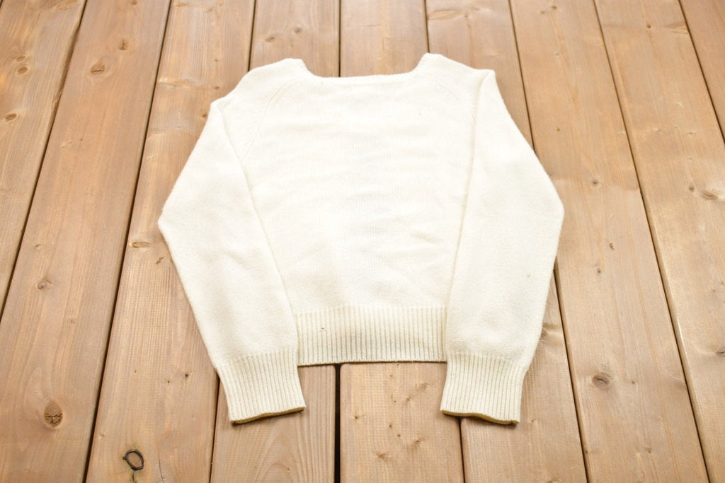 Vintage 1990s Knitted Argyle V-Neck Sweater