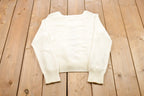 Vintage 1990s Knitted Argyle V-Neck Sweater / Vintage 90s V-Neck / Argyle Sweater / Argyle Knit / Sweatshirt / Abstract Pattern
