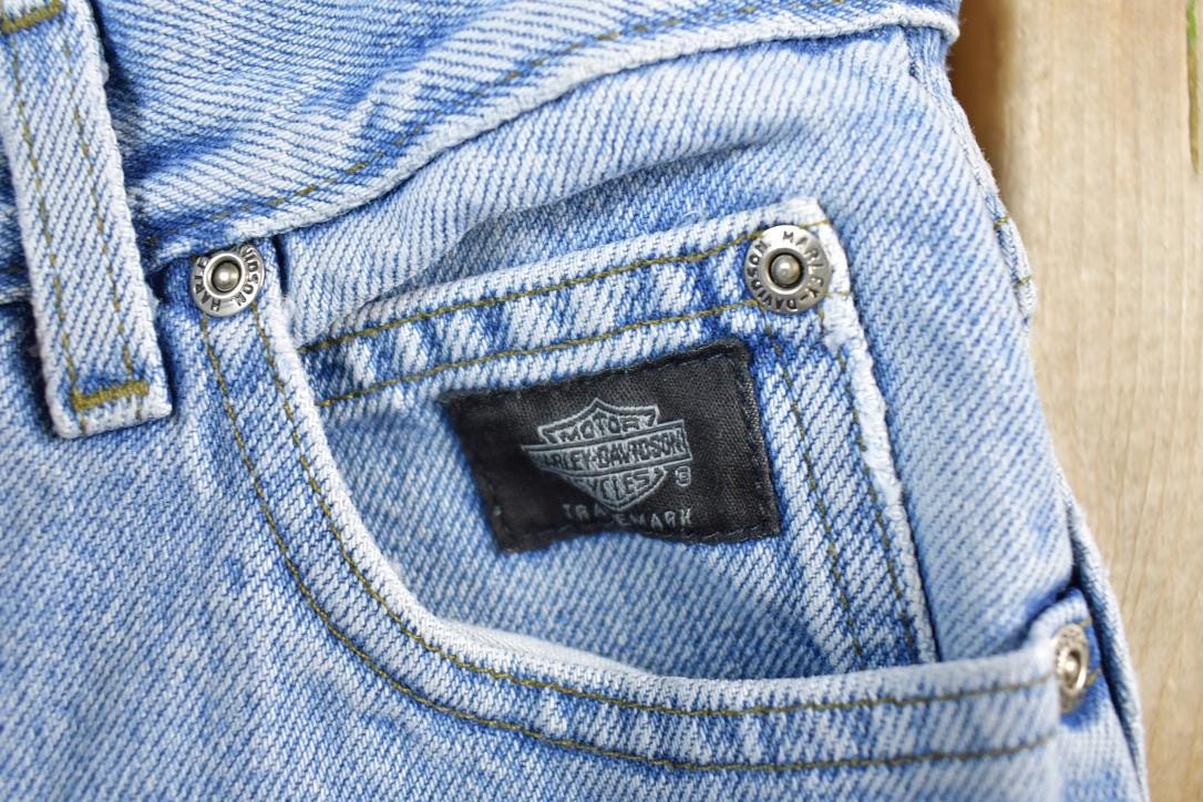 Vintage 1990s Harley Davidson Motorcycle Denim Jeans Size 32 x 29 Made In USA