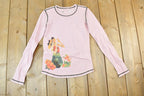 Women Vintage Vigoss Y2K Aloha Blue Blue T-Shirt
