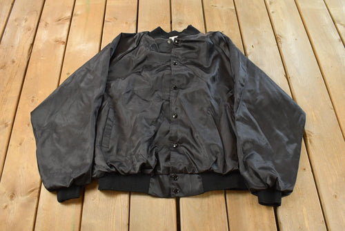 Vintage 1990s Live Multimedia Satin Bomber Jacket Men's 2XL / Snap Button / Streetwear / Souvenir Jacket / Made In USA