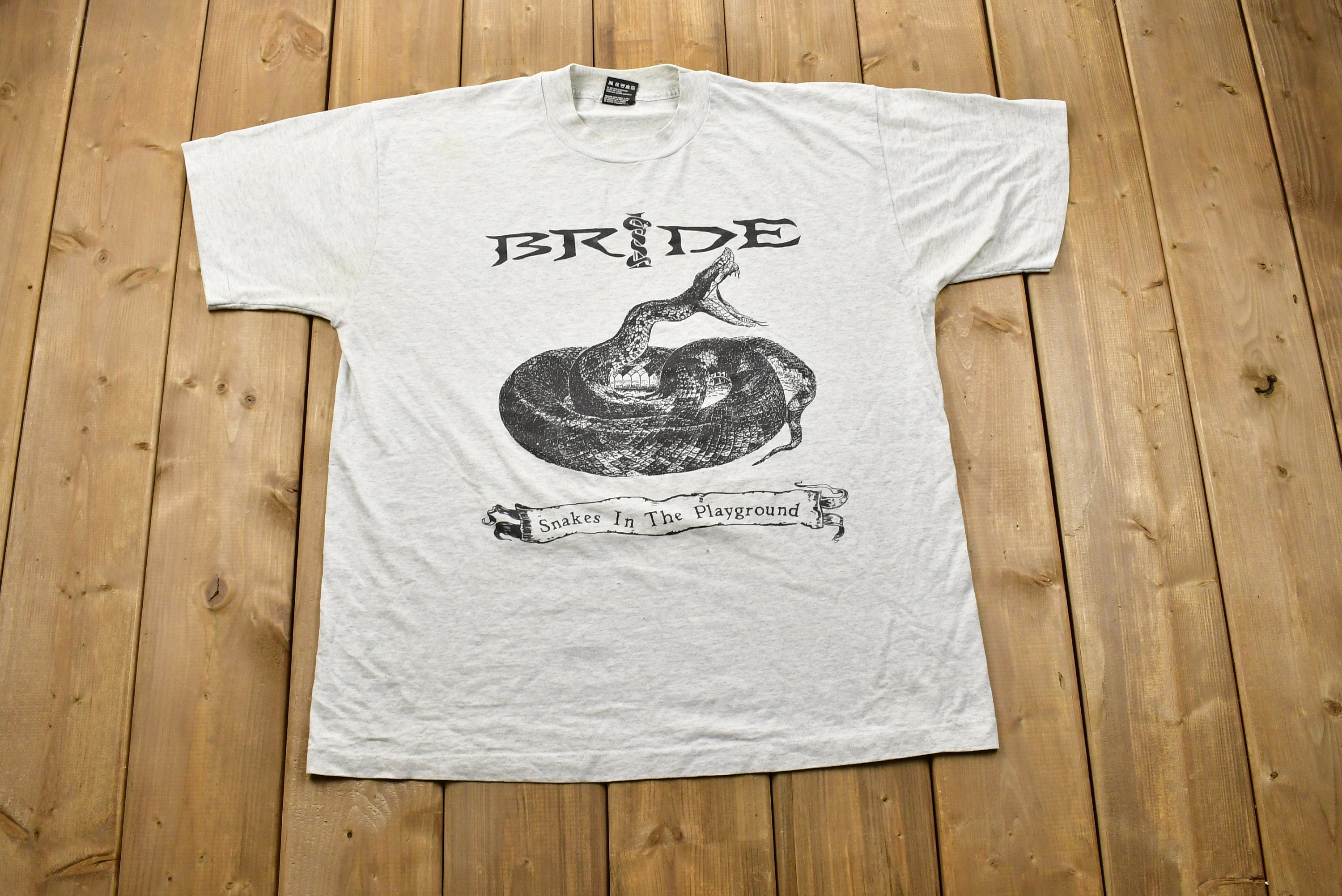 Vintage 1992 Bride Snakes In The Playground Band T-shirt