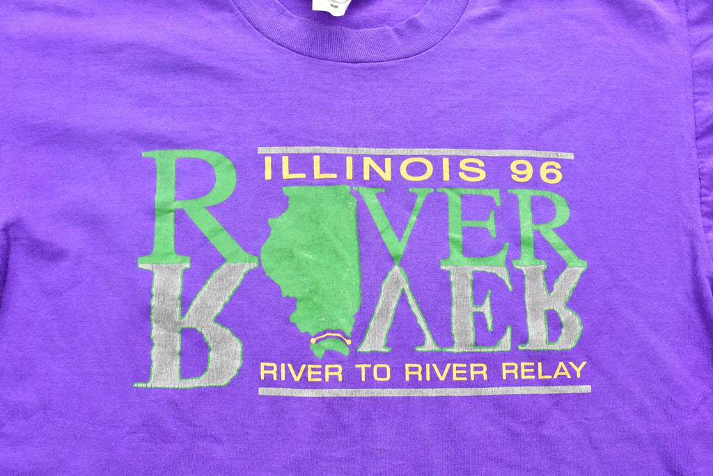 Vintage 1996 Illinois River To River Relay Single Stitch T-Shirt