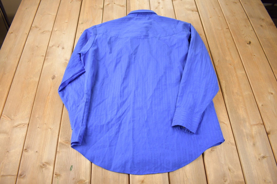 Vintage 1990s Ely Cattleman Western Style Pearl Snap Button Up Shirt