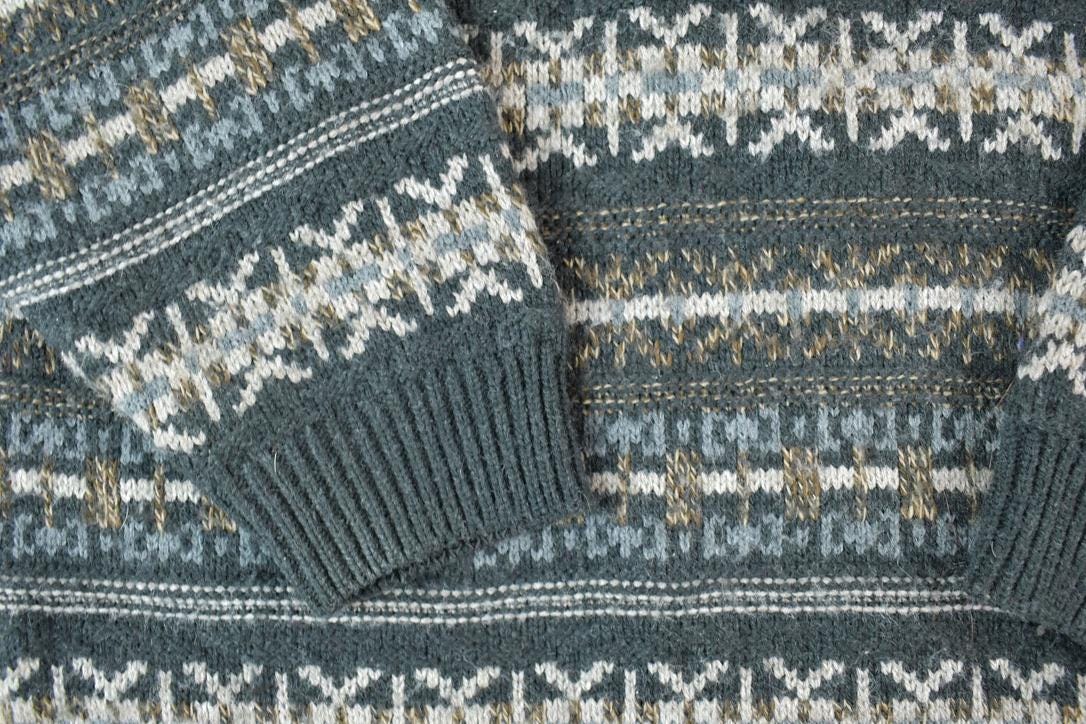 Vintage 1990s TipTop Classics Knit Abstract Pattern Crewneck Sweater Made In Canada  90s Crewneck  Preppy Knits