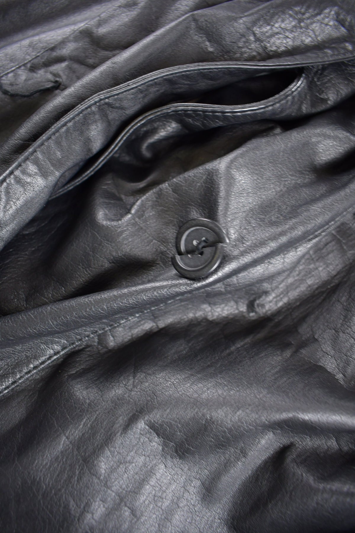Vintage 1990s Pelle Studio Leather Trench Coat