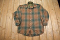 Vintage 1980s Plaid Flannel Button Up Shirt - Large
