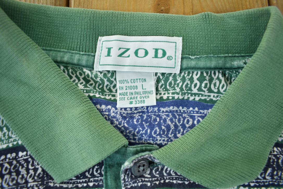 Vintage 1990s IZOD All Over Graphic Print Shirt