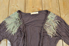 Women Vintage Vigos Y2K T-Shirt Vigoss Grunge Skull Print / Contrast Stitch / Internet Famous Clothing / Over Dyed