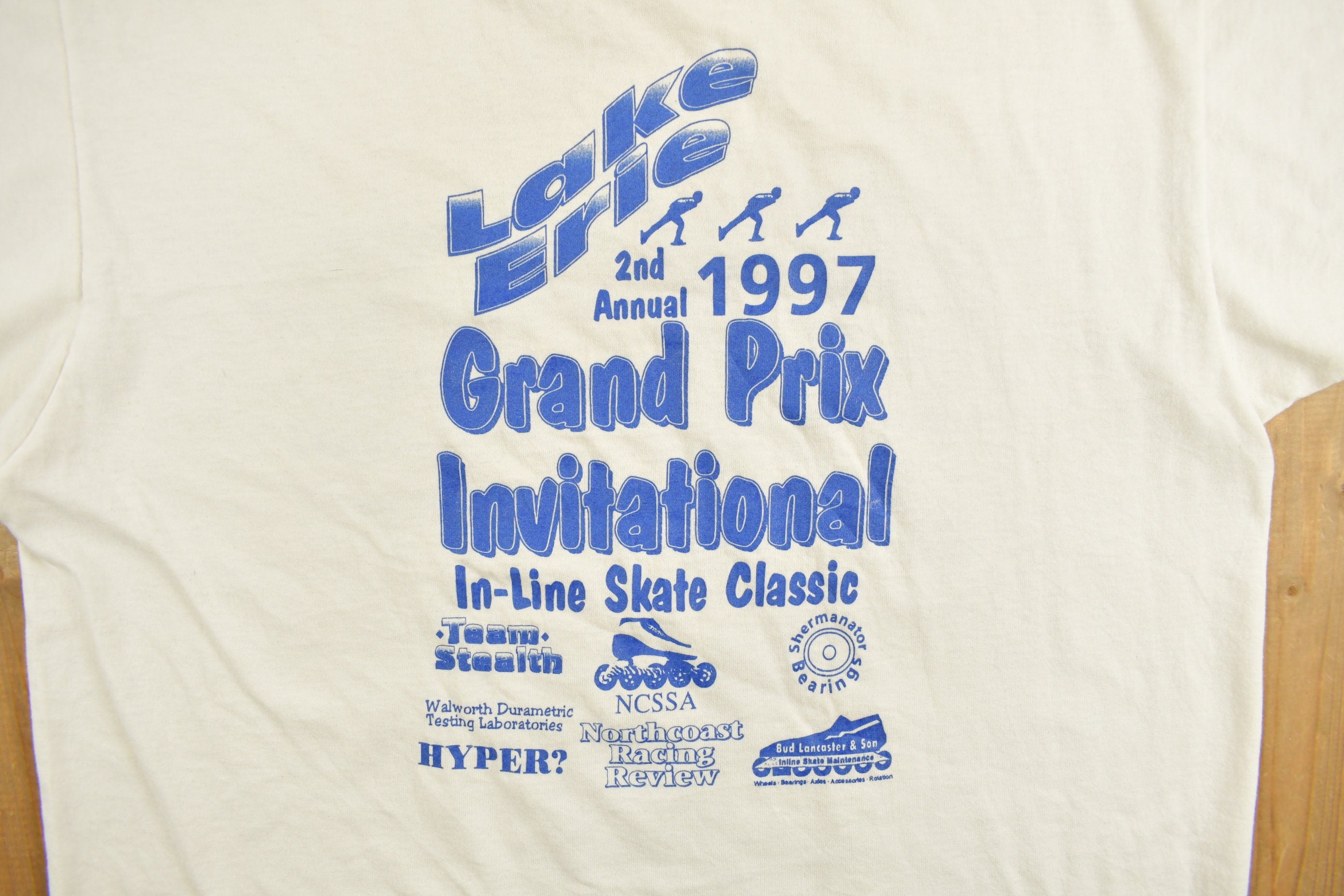 Vintage 1997 Lake Erie Grand Prix Roller Skating Graphic T-Shirt