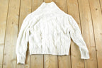 Vintage 1990s Eaton Cable Knit Abstract Pattern Crewneck Sweater Womens M  90s Crewneck  Preppy Knits  Wool Blend  Cotton Blend