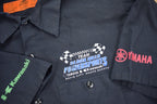 Vintage 1990s Yamaha Kawasaki Black Hills Power Sports Button Up Shirt