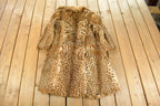 Vintage 1980s Yulan Lynx Fur Coat Women's Medium