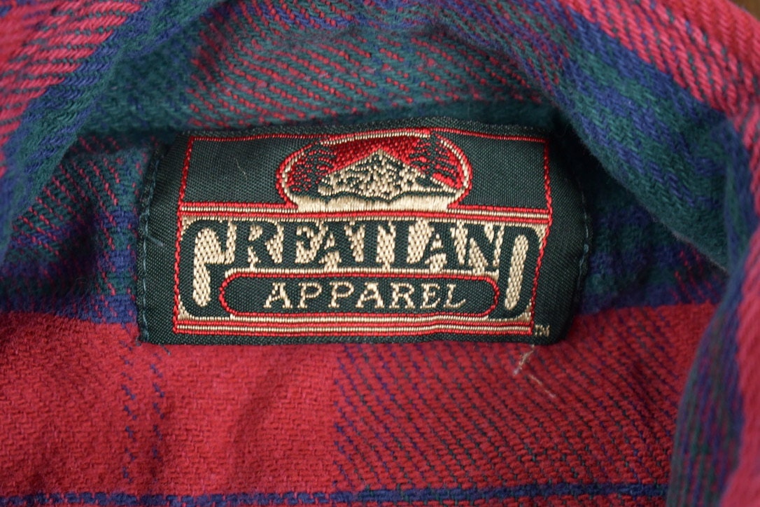 Vintage 1990s Greatland Apparel Button Up Plaid Shirt