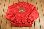 Vintage 1990s The Shriners Embroidered America's Finest Satin Bomber Jacket  Snap Button  Streetwear  Souvenir Jacket  Made In USA