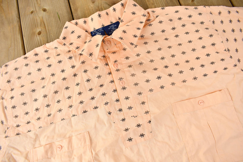 Vintage 1990s Womens J. Blair Pink Button Up Shirt