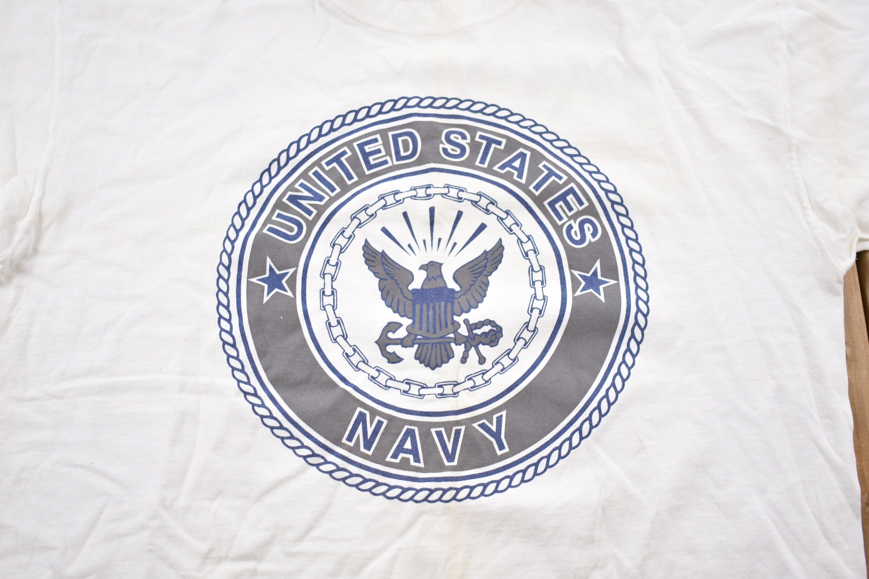 Vintage 1990s United States Navy Graphic T-Shirt  US Navy Graphic  80s  90s  Streetwear  Retro Style  Single Stitch  Made In USA