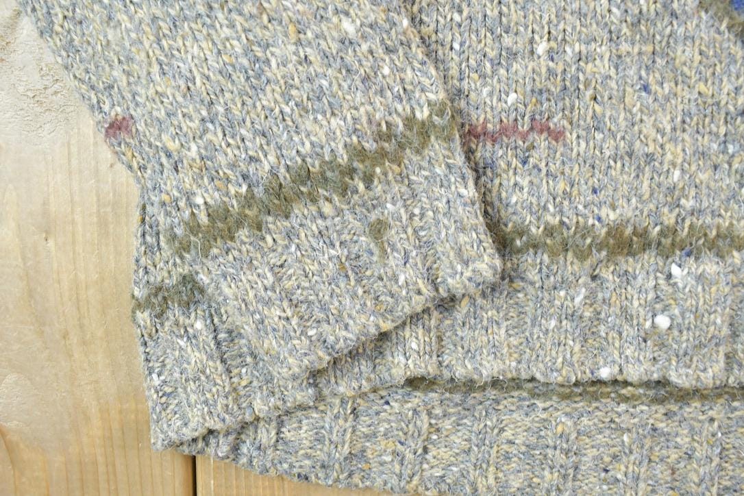 Vintage 1990s Casual Club Abstract Pattern Knit Crewneck Sweater