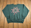 Vintage 1990s Pro Spirit Star Embroidered Crewneck Sweatshirt Made In USA