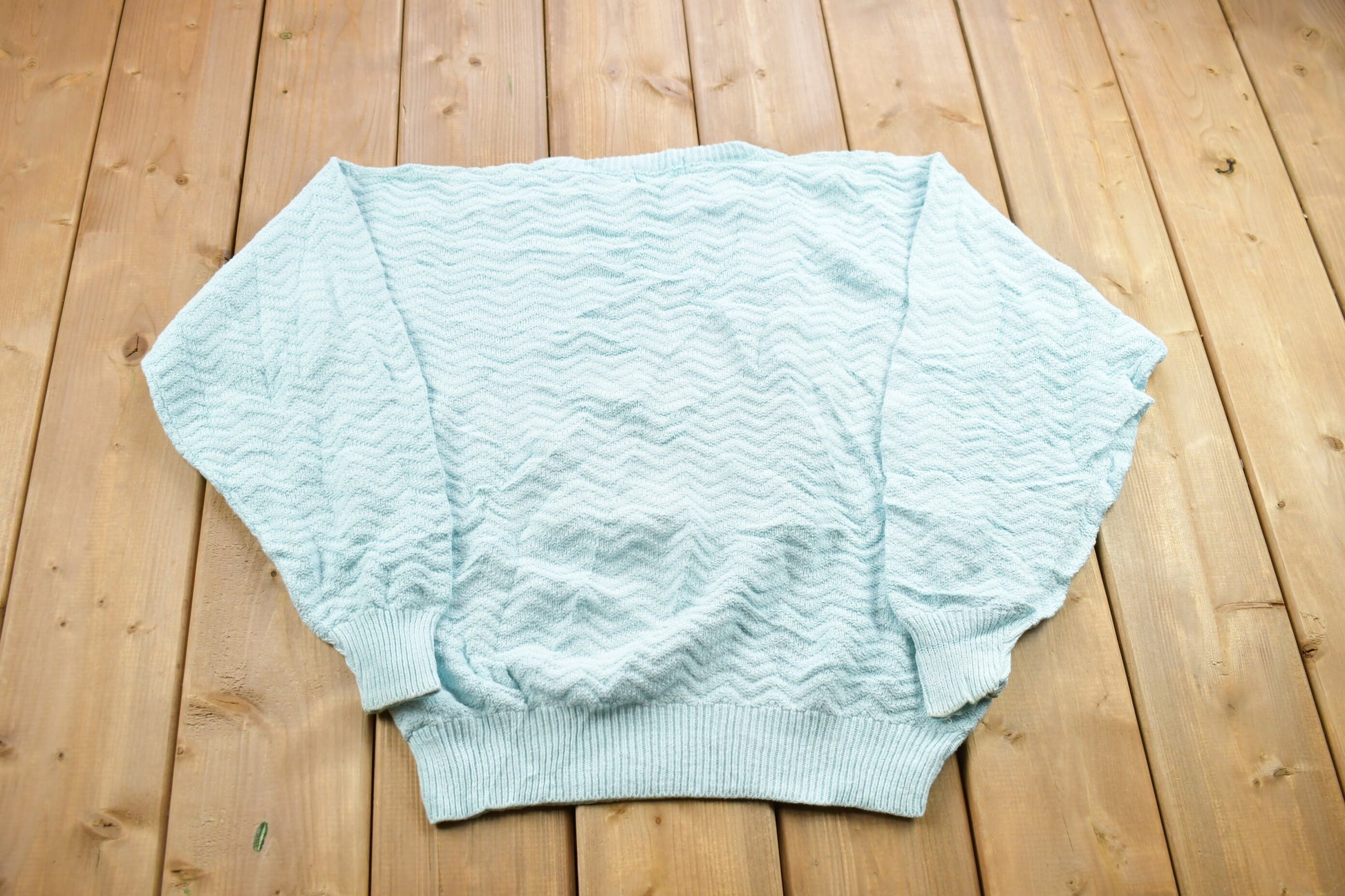 Vintage 1990s Aspetuck Trading Co. Knitted Crewneck Sweater /