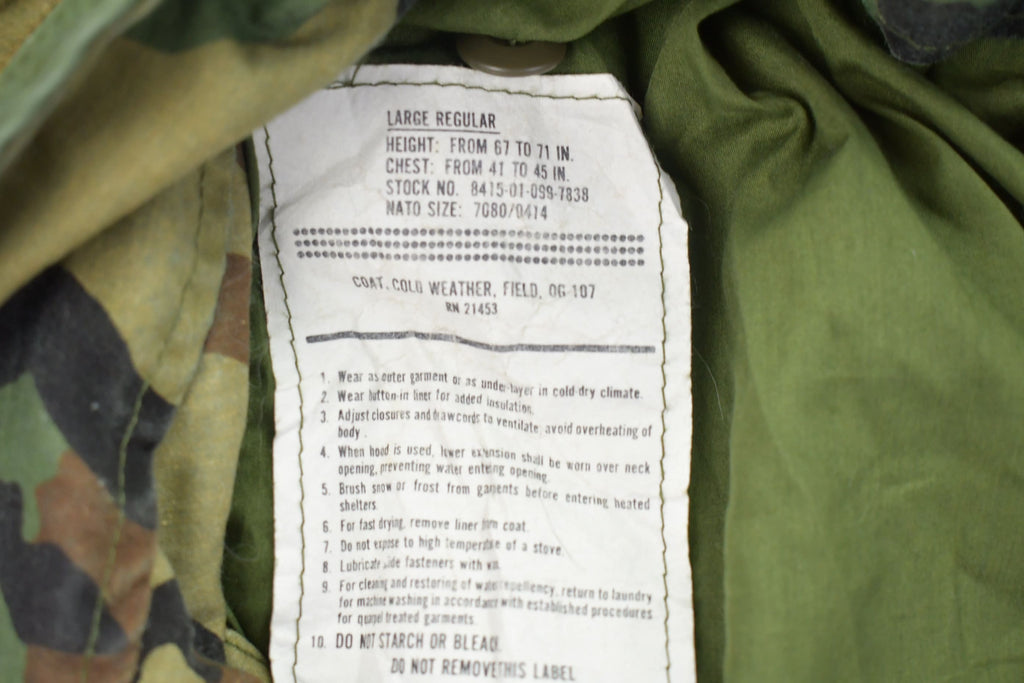 Vintage 2001 Military Camo Field Jacket